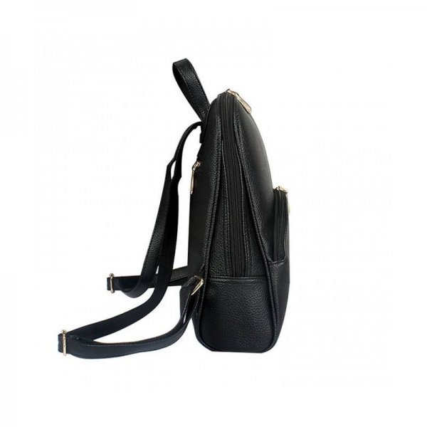 WOMEN BAGS BACKPACK PURSE PU LEATHER ZIPPER BAGS CASUAL BACKPACKS SHOULDER BAGS - BLACK - Image 2